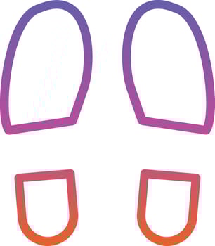 Shoe Prints Vector Icon Design