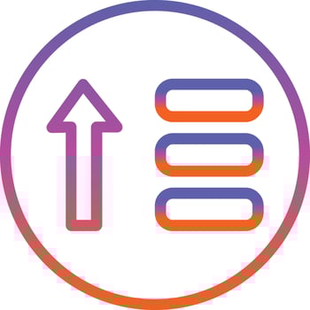 Sort Amount Up Vector Icon Design