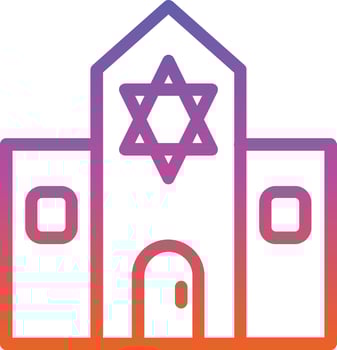 Synagogue Vector Icon Design