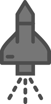 Space Shuttle Vector Icon Design