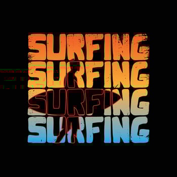 Surfing illustration typography. perfect for t shirt design vector