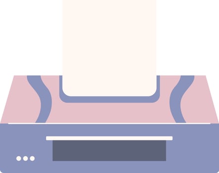 A printer with papers illustration vector