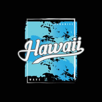 Hawaii illustration typography. perfect for t shirt design vector