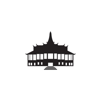 pagoda temple icon logo vector design