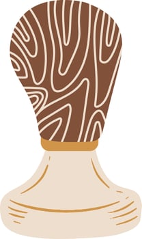 Handy and modern coffee tamper illustration vector