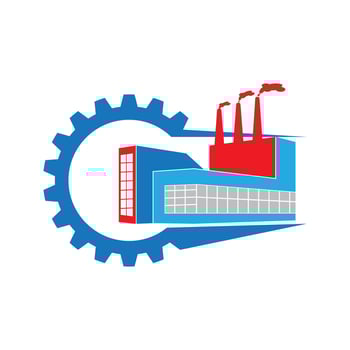 factory icon logo vector design template