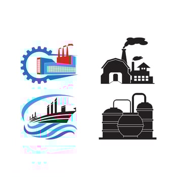 factory icon logo vector design template