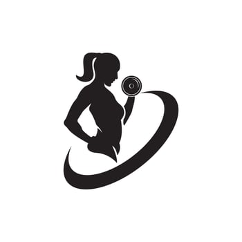 fitness and weightlifting logo, vector illustration symbol