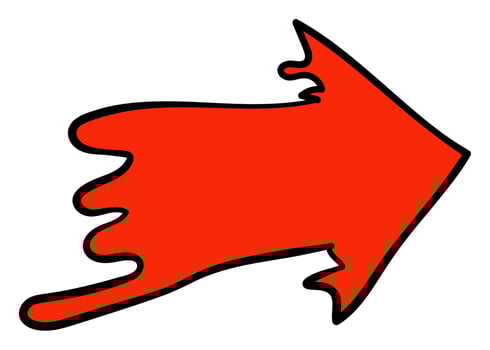 Arrow Sticker Doodle Vector Illustration