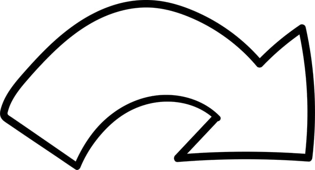 Hand Drawn Arrow Doodle Vector Illustration