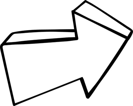 Hand Drawn Arrow Doodle Vector Illustration