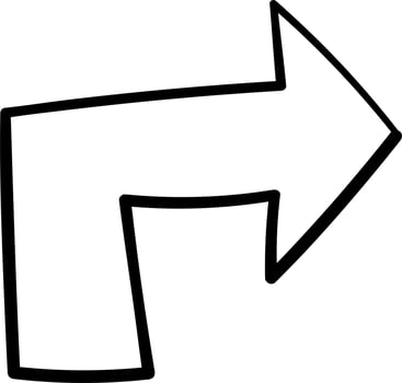 Hand Drawn Arrow Doodle Vector Illustration