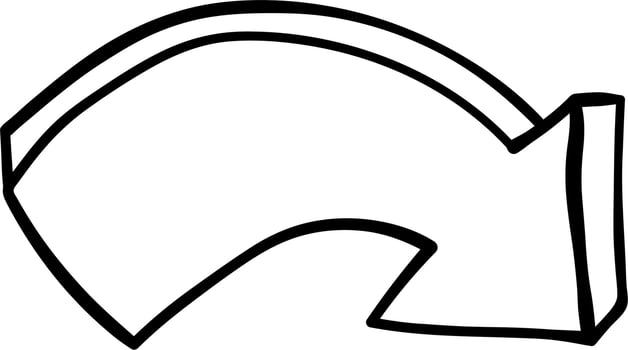 Hand Drawn Arrow Doodle Vector Illustration