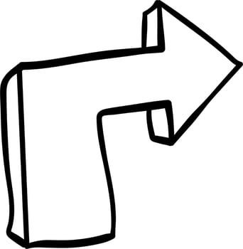 Hand Drawn Arrow Doodle Vector Illustration