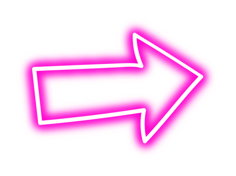 Glowing Neon Arrow Doodle Transparent PNG