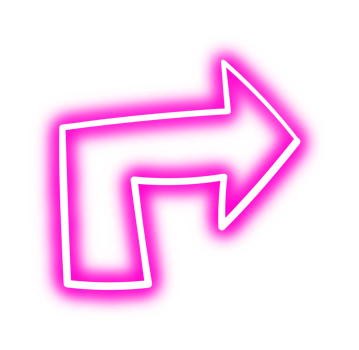 Glowing Neon Arrow Doodle Transparent PNG