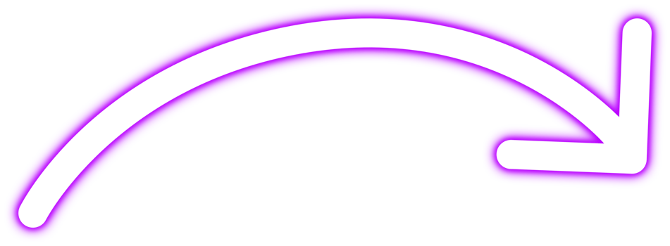 Glowing Neon Arrow Doodle Transparent PNG