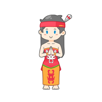 Cute Dayak Girl png