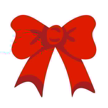 Cute bright red bow vector