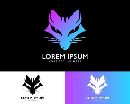 Fox logo design. Vector eps.10