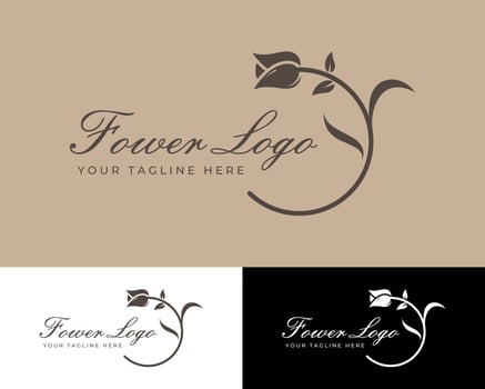 Flower logo design. Vector eps.10