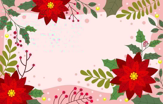 Beautiful Poinsettias Flower vector