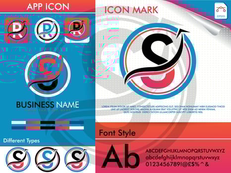 Letter S simple circle logo premium vector