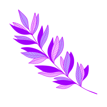 Purple Leaves Illustration. Vivid leaves. Natural. png