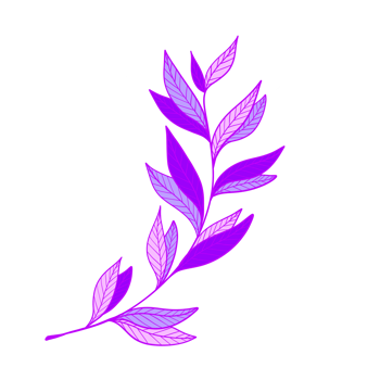 Purple Leaves Illustration. Vivid leaves. Natural. png