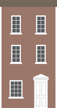 row house vector illustration