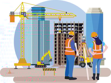 Construction real estate building project vector