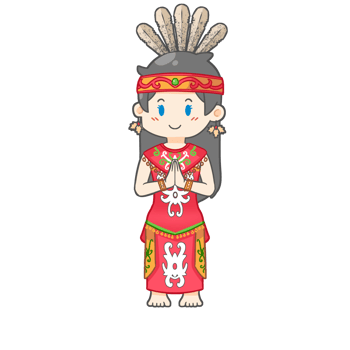 Cute Dayak Girl from Borneo png