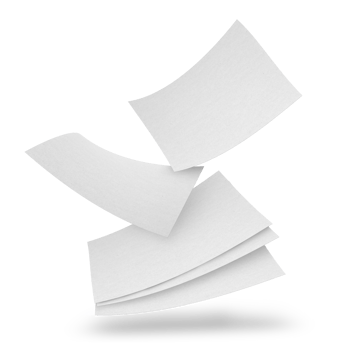 Paper pile flyer realistic png