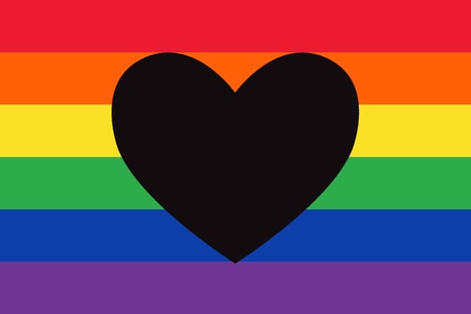 Heart love supporting Lgbt community vector illustration.