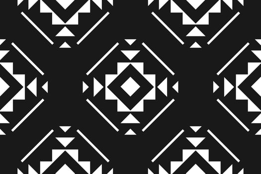 Fabric tribal pattern art. Geometric ethnic seamless pattern traditional. American, Mexican style. vector