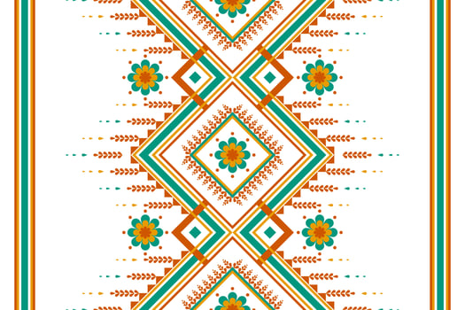Carpet flower tribal background. Geometric ethnic oriental seamless pattern traditional. vector