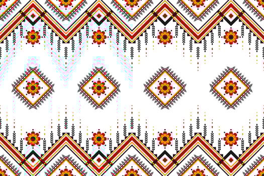 Carpet flower tribal background. Geometric ethnic oriental seamless pattern traditional. vector