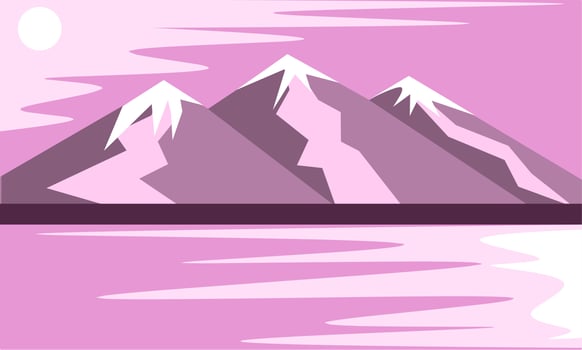 Winter illustration design, landscape illustration with elegance concept vector