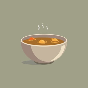 Asian soup bowl vector