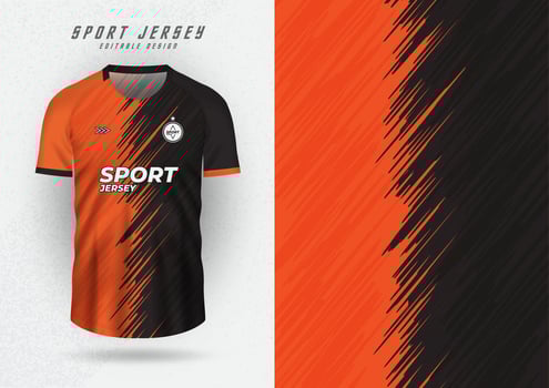 Background mockup for sports jerseys, jerseys, running shirts, brush pattern orange and black left vector