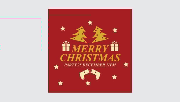 Christmas party celebration social media post vector