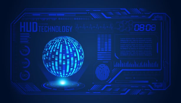 Modern HUD Technology Screen Background vector
