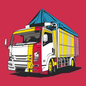 Logistic truck delivery vector illustration