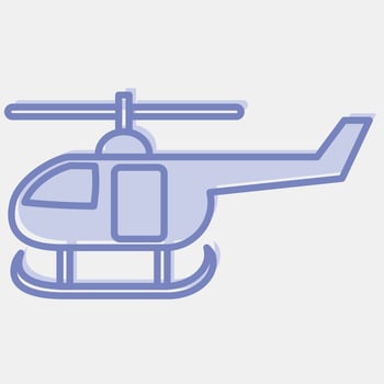 Icon helicopter. Transportation elements. Icons in two tone style. Good for prints, posters, logo, sign, advertisement, etc. vector