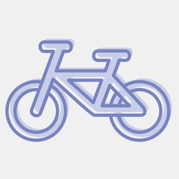 Icon bicycle. Transportation elements. Icons in two tone style. Good for prints, posters, logo, sign, advertisement, etc. vector