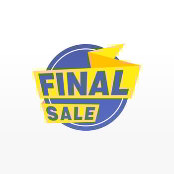 Final Sale banner, poster background. Big sale, special offer, discounts, Vector illustration