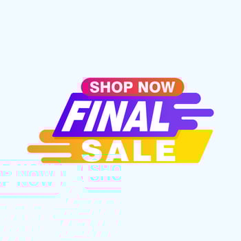 Final Sale banner, poster background. Big sale, special offer, discounts, Vector illustration