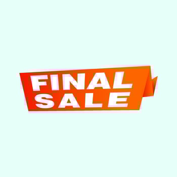 Final Sale banner, poster background. Big sale, special offer, discounts, Vector illustration