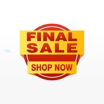 Final Sale banner, poster background. Big sale, special offer, discounts, Vector illustration