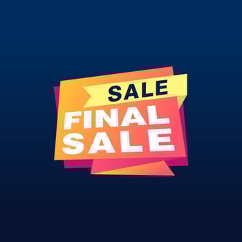 Final Sale banner, poster background. Big sale, special offer, discounts, Vector illustration